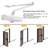 White Automatic Door Closer for Home with Hold Open, Hydraulic