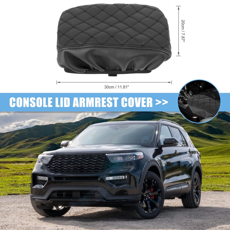 X AUTOHAUX Car Center Console Lid Armrest Seat Box Cover