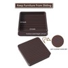 2.5x2.5 Square Rubber Furniture Caster Cups, Anti-Sliding Furniture Pads Bed