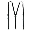 CTM® Women's Coated Leather 1/2 Inch Clip-End Suspenders, Black