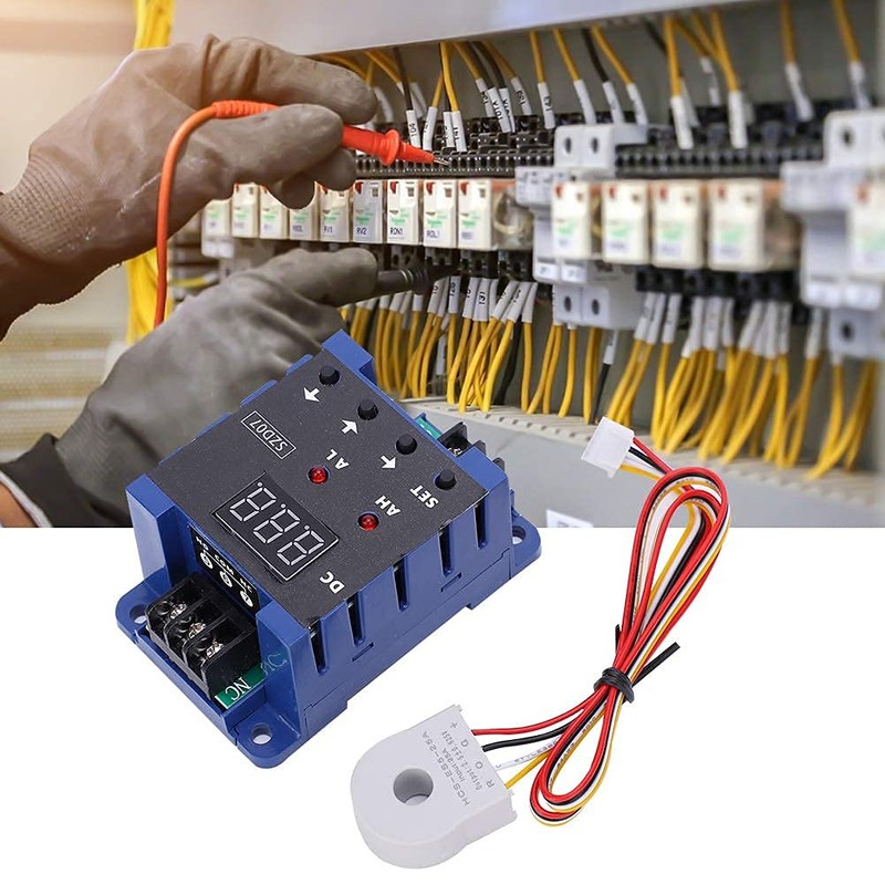 LiebeWH SZD07 Digital Ammeter, 0.3-50A DC Digital Ammeter Current Sensor