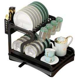 Chandler Side Sink Rack Kitchen Dish Rack Stainless Steel Ventilated Hygienic Panel Stable for Drying Dishes Trays Bowles Cutleries Fit The Sink Left Side and Right Side Model B