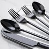 KINGSTONE Black Silverware Set, 30 Piece Flatware Set for 6,