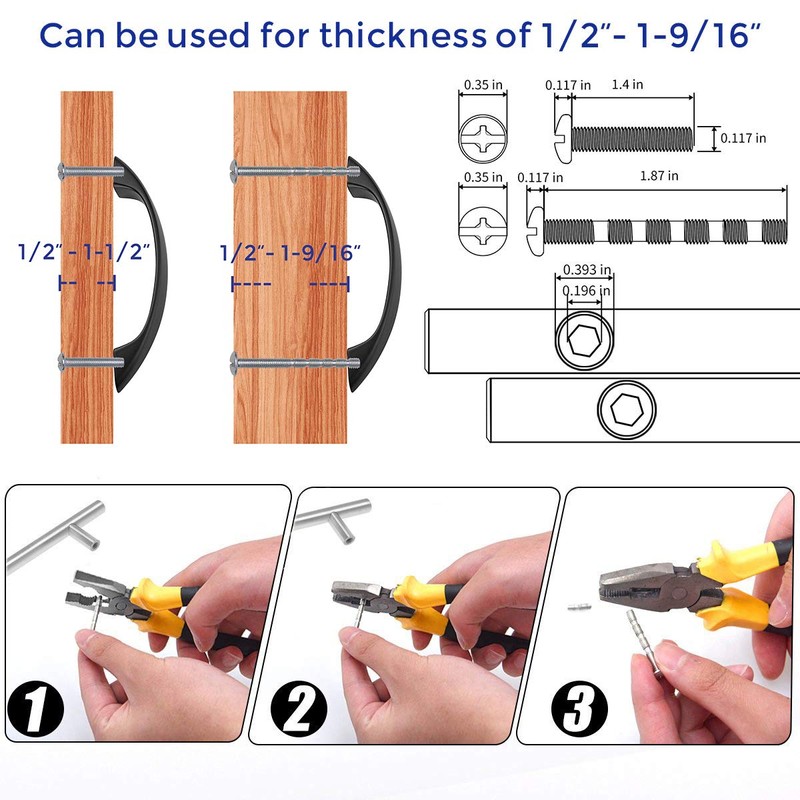Ravinte 30 Pack 3 Inch Cabinet Handles Matte Black Cabinet