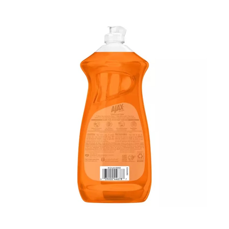 AJAX Ultra Triple Action Orange Liquid Dish Soap - 28