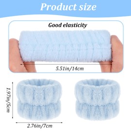 Aeaocvo 2PCS Wrist Bands for Washing Face, Face Washing Wristbands for Makeup Skincare Spa Wristbands for Women, Wrist Towels for Washing Face Retractable Elastic Band