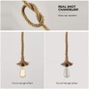 COOBATG Hemp Rope Chandelier Single Head;Pendant Lamp E27 Base Ceiling