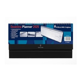 Collins Colplan 2025 - Week to View Deskline Week to View (CDL1-25) - Weekly Wiro-Bound Freestanding Desk Calendar