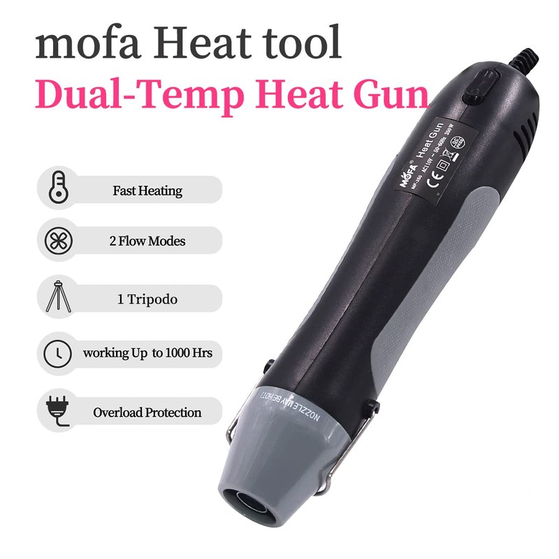 mofa Mini heat gun MF350, 350 watts, 2 temperature range