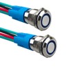 Aiqeer 2 Pcs 12 mm Momentary Push Button Switch, 12V