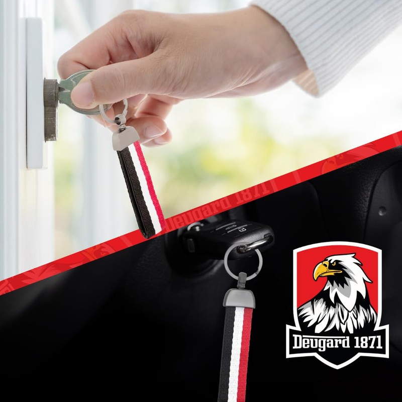 Deugard 1871 Exclusive Keyring with Woven Band, Germany, Stainless Steel