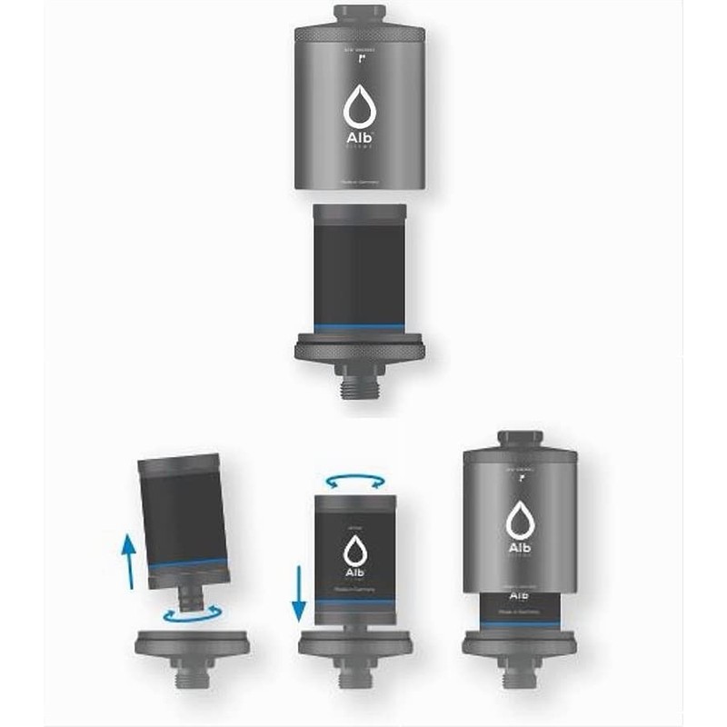 Alb Filter® Shungit Duschfilter Ersatzkartusche. Reinigung und Veredelung von Dusch-