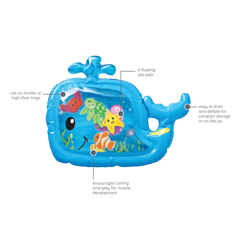 Infantino Pat & Play Water Mat - Whale Themed Water
