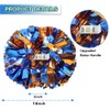 Lovecheer 2PCS Orange and Blue Pom Poms Cheerleading Metallic Cheer