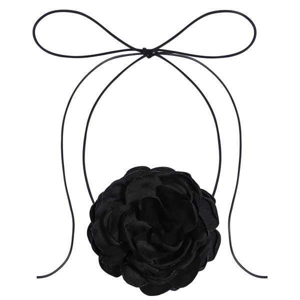 Chuyau - Gargantilla de flores con cordones para mujeres y