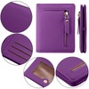 Favydov Compact Mini Purse with Zipper Pocket PU Leather Bifold