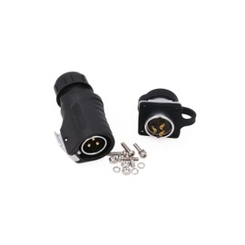 ZBLZGP LP20 3 Pin Waterproof Power Industrial Connector Male Plug Female Panel Socket Kit Quick Connect Cable 500V AC 30A for Auto Electric Bike