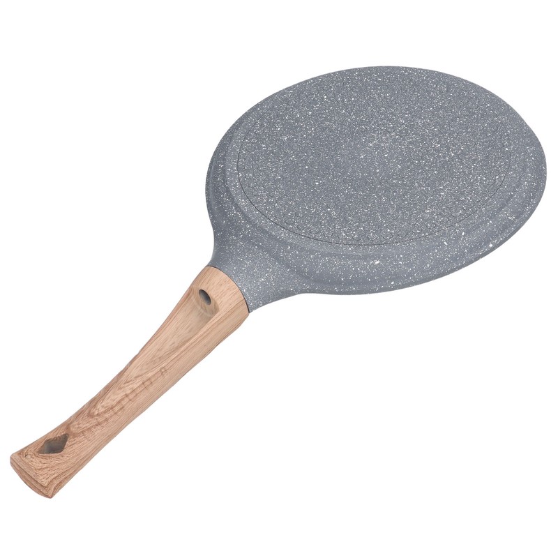 Flat Bottomed Pancake Pan Grey Aluminum Alloy Cooking Pan Non