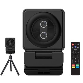 Nolansend Dual 4K Webcam, 2-in-1 Magnetic Webcam with Remote Control,for Remote Learning, Conferencing and Hosting Meetings,2 Autofocus Cameras and Mics, Works with Laptop/PC