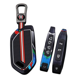 ontto Luminous car Key fob Cover fit for Kia Telluride 2023 2024 Sorento EV9 2024 2025 K5 GT-LINE Key Holder Metal Smart Shell case Keyring Keychain car Styling Accessories 9 Buttons Black