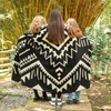Alpaca Wool Blend Blanket, Black and White, Queen - Quick