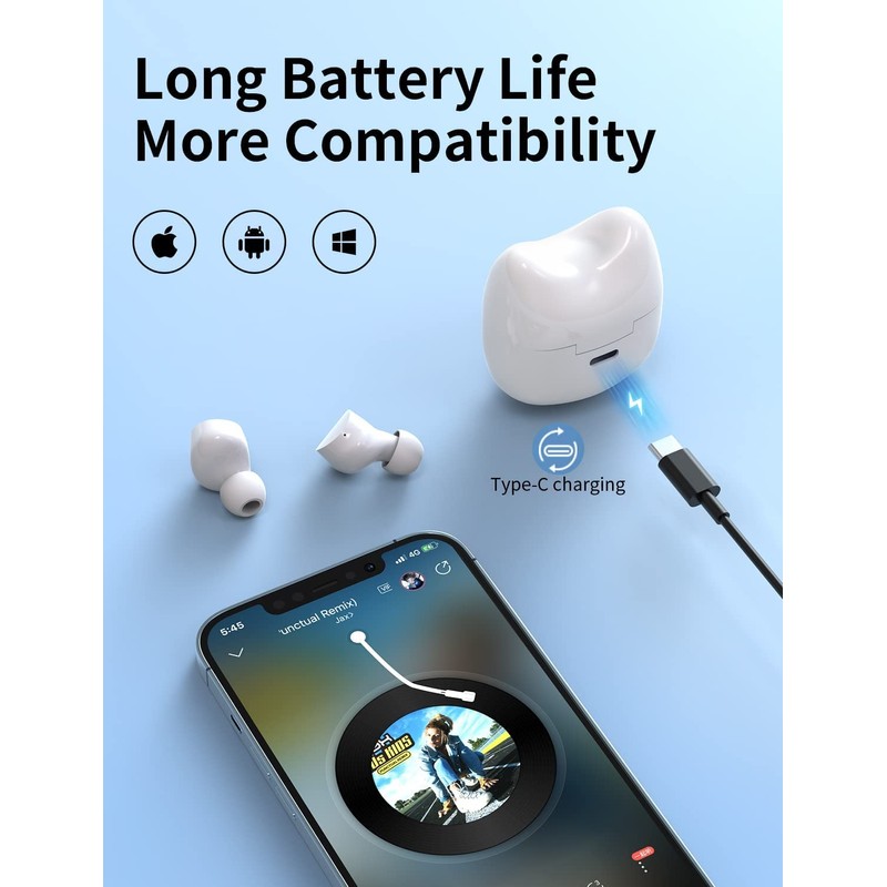 AMAFACE Wireless Earbuds, Bluetooth Headset with Cute Charging Case, Bluetooth