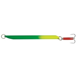 Kinetic Depth Diver, Stick Pirk for Quick Sinking, Robust and Corrosion-Resistant Triplets, Four Catchy Colours, Weight 100 g - 400 g (Green-Yellow, 300 g)