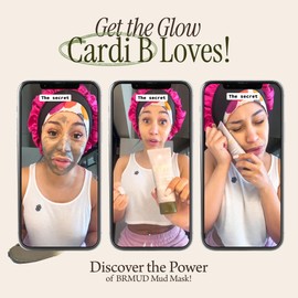 BRMUD Relief Mud Mask | Cardi B Mud Mask - Body Mud Hydrating & Moisturizing Deep Pore Cleanser Face & Body Mask w/ 91.8% Nature-Derived Ingredients - K Beauty Body Mud (3.72 fl oz)