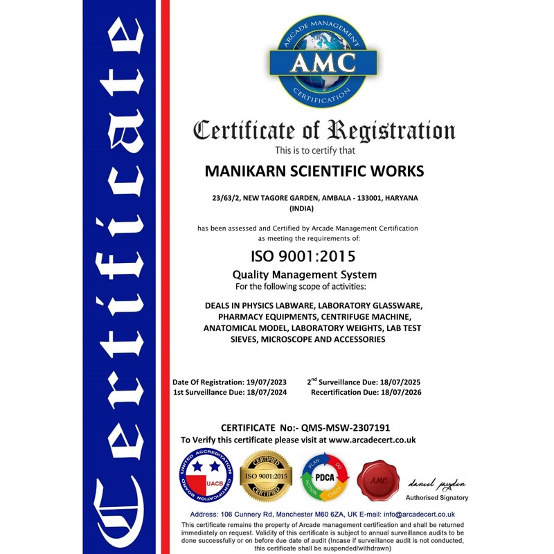 MANIKARN 1000 ml Imhoff Cone for Sedimentation & Biofloc Test,