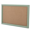 SOFE Linen Decorative Bulletin Board, Green Wood Framed 23" X