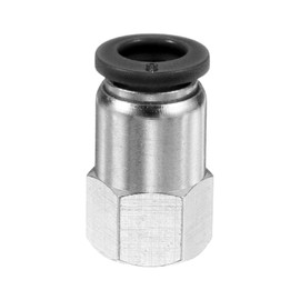 sourcing map Push to Connect Fittings 8mm Tube OD x 1/8" NPT Thread Female Straight Pneumatic Tube Fittings PCF8-N01 Quick Connect Air Line Fittings Air Hose Fittings, Black