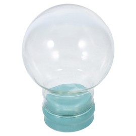 VALICLUD Empty Snow Globe Glass Replacement 45mm Dome Glass with Rubber Base Festive Style Versatile Decoration for Wedding and DIY Craft