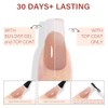 AILLSA Uñas Postizas Francesas de Gel, 180 Unidades, Largas, Cuadradas,