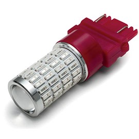 Kuryakyn 2869 Motorcycle Lighting: Replacement High-Intensity LED Light Bulb for Type 3157 Dual-Circuit Applications, Red/Red, Pack of 1