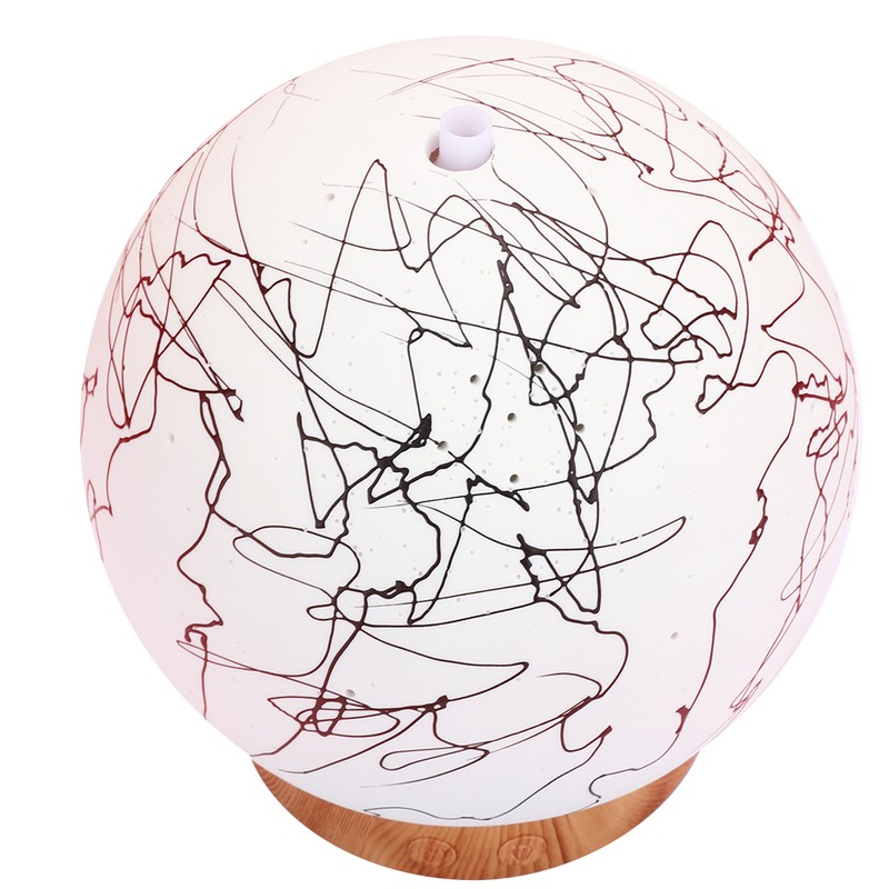 Round Ball Shape Humidifier Aromatherapy Diffuser 7 Colors LED Night