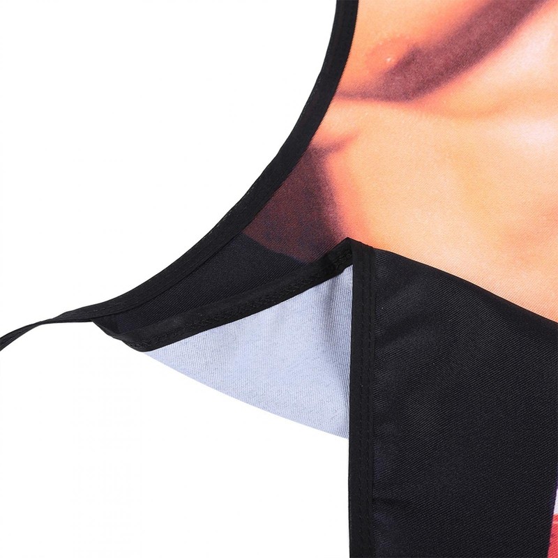 3D Funny Cooking Apron Sexy Man Woman Apron Waterproof Apron(B)