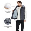 ZSHOW Men's Puffer Vest Removable Hooded Cotton-Padded Vests Outerwear Jackets(Grey,XL)
