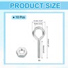 PATIKIL M3x16mm Eye Bolts, 10 Pcs Carbon Steel Threaded Eyebolt