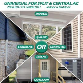TAKTOPEAK Mini Split Line Cover: 4'' 7.5 Ft Line Hide for Mini Split Air Conditioner Central AC HVAC - Waterproof Decorative Pipe Cover for Outdoor