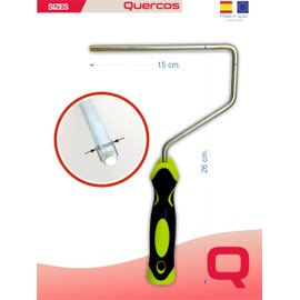 Quercos Paint Roller Bracket Soft Grip | Paint Roller Bracket for 15-18 cm Paint Roller | Paint Roller Clip 6 mm Length 28 cm | Attachment Bracket | Paint Roller Bracket | Hanger for Paint Roller (D)