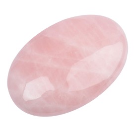 June&Ann Natural Rose Quartz Palm Stones Healing Gemstone Therapy Worry Crystal Stones for Meditation Chakra Balancing Collection, Oval Shape