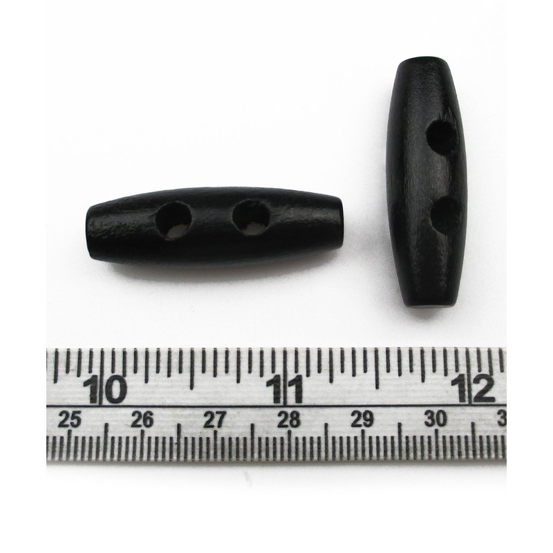 ALL in ONE 50pcs Black 2 Hole Scrapbooking Sewing Wood
