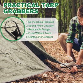 Tandefio 200 Pcs Heavy Duty Shade Cloth Clips Bulk Plastic Lock Sun Shade Clips for Garden Anti Bird Netting Fabric Clamp Accessories