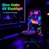 Blacklight Gaming Office Chair Cover, Neon Stretch Desk Chair Slipcover