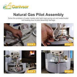 Ganivsor 233-47845-05 Water Heater Pilot Assembly for Bradford White Water Heater, Replace for 415-47845-05, 233-47845-04, 233-47845-03, 233-47845-02A