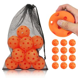 KaRaDaStyle Baseball Practice Balls, Perforated Balls, Batting, Training, Baseball, Practice, Kids, Soft, EVA Material, Diameter 2.8 inches (72 mm), Storage Bag Included (Orange/Set of 12)