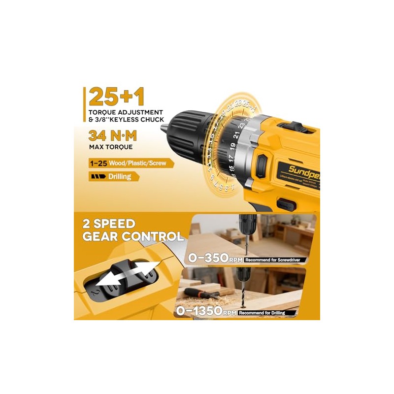 Sundpey 267-Piece Tool Kit with Drill - Basic General Home