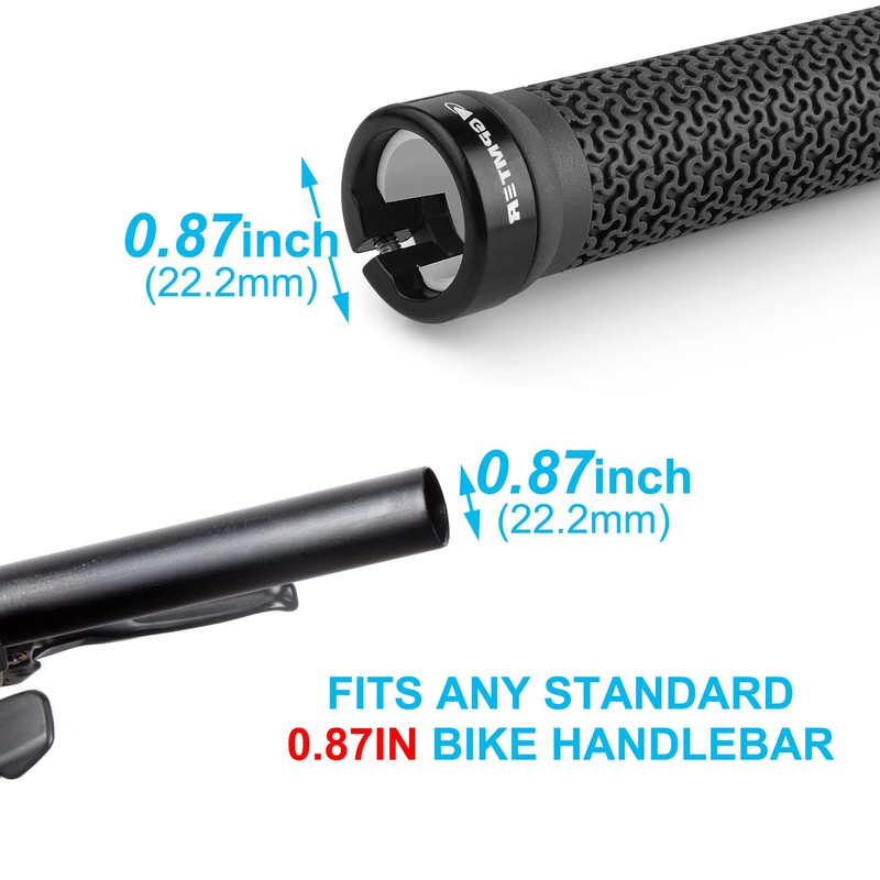 GPMTER Bike Handlebar Grips, Single Lock-on Bicycle Grips Handle Bar