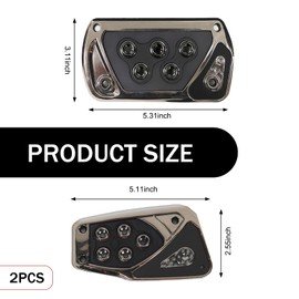 Anyhut 2 PCS Anti-slip Pedal Covers, No Drilling Brake Pedal and Accelerator Pad Covers, Aluminum Alloy Car Pedals, Universal for Automatic Cars (Black)