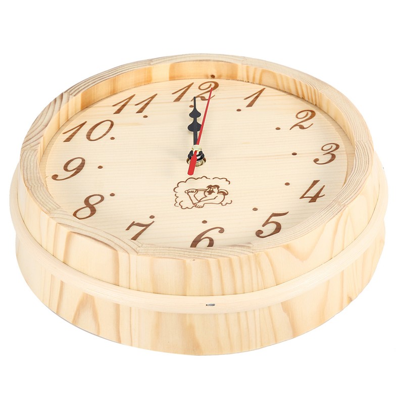 23cm Diameter Sauna Clock Wall Hanging Wooden Clock for Sauna